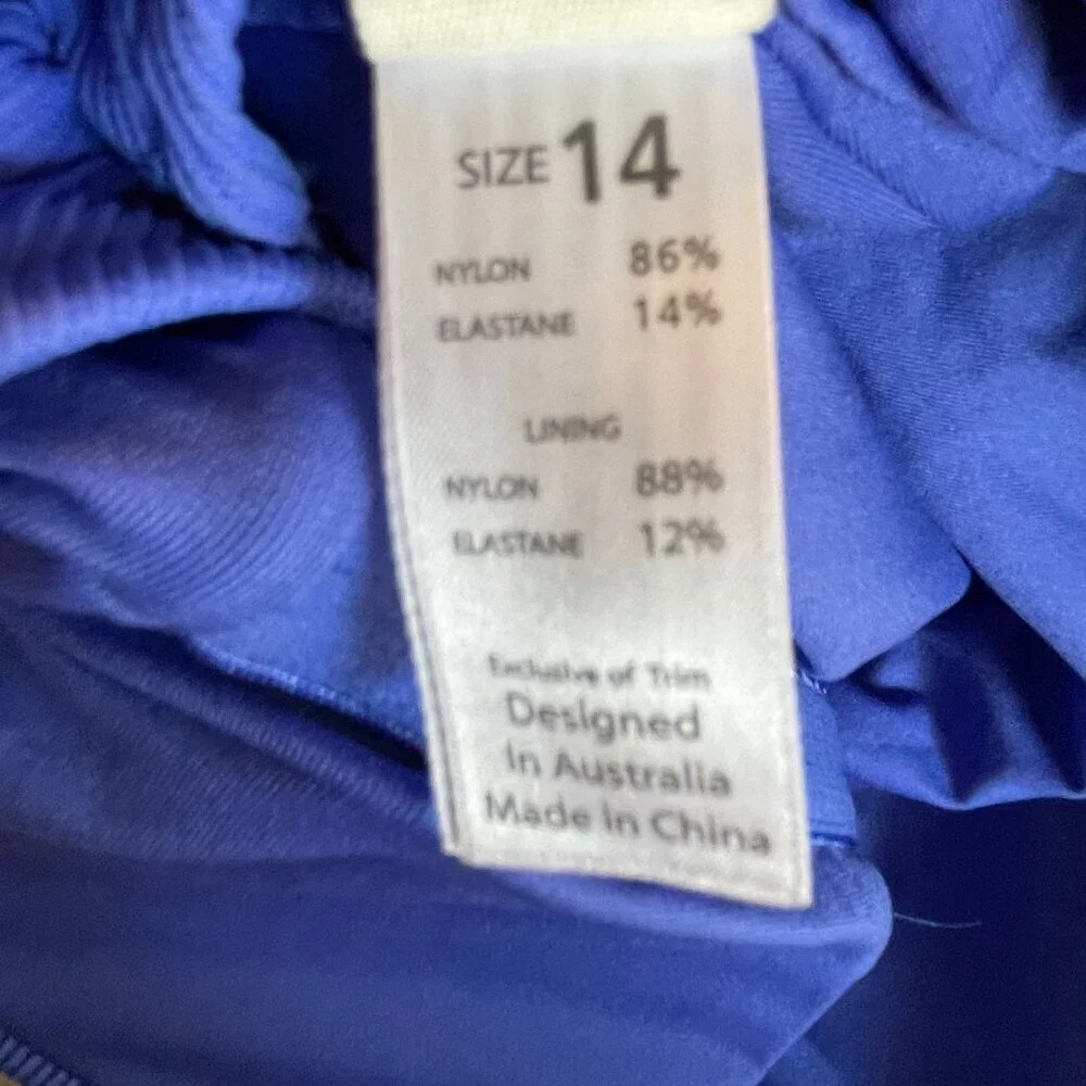 NEW Milea Mini Rib Bandeau Maillot Strapless One Piece Swimsuit Sz. 10